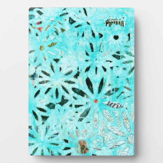 Mixed Media Daisy Art Fotoplatte (Vorderseite)