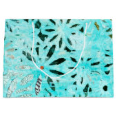 Mixed Media Daisy Art Große Geschenktüte (Vorderseite)