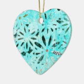 Mixed Media Daisy Art Keramik Ornament (Links)