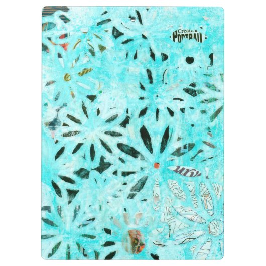 Mixed Media Daisy Art Klemmbrett (Rückseite)