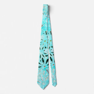 Mixed Media Daisy Art Krawatte