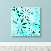 Mixed Media Daisy Art Leinwanddruck (Insitu (Holzboden))