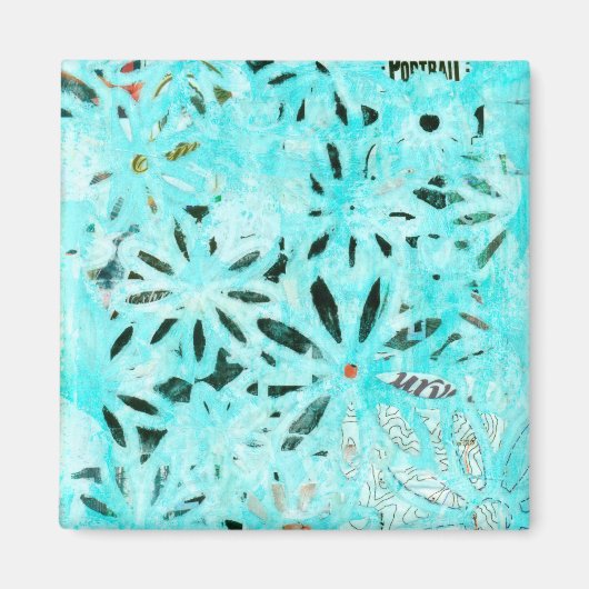 Mixed Media Daisy Art Magnet (Vorne)