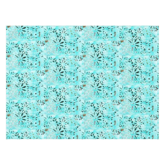 Mixed Media Daisy Art Tischdecke (Vorderseite (Horizontal))