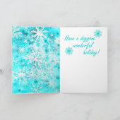 Mixed Media Dog Print Christmas Card AP430B1 Karte (Innenseite)