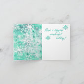 Mixed Media Dog Print Christmas Card AP433B1 Karte (Innenseite)