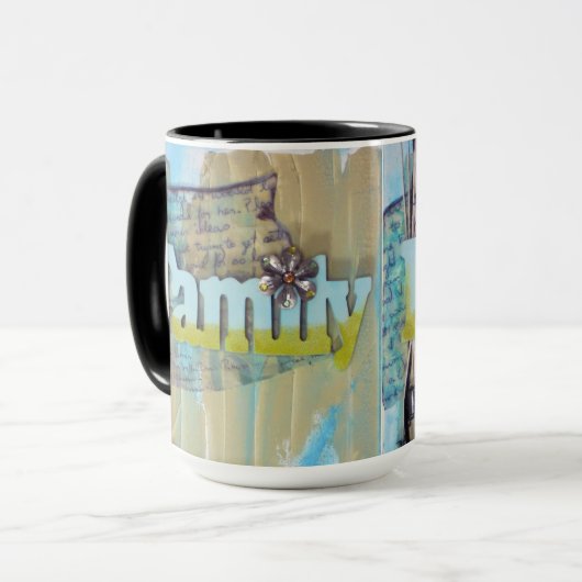 Mixed-Media-Familie Tasse (Vorderseite Links)