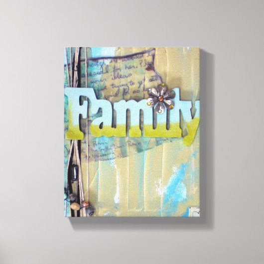 Mixed Media Family Art Leinwanddruck (Vorderseite)