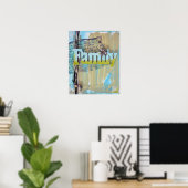Mixed Media Family Word Art Print Poster (Heimbüro)