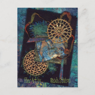 Mixed Media Fibre Art Postkarte