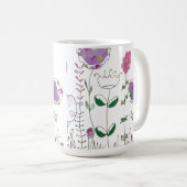 Mixed Media Floral  Kaffeetasse (VorderseiteRechts)