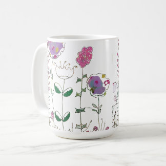 Mixed Media Floral  Kaffeetasse
