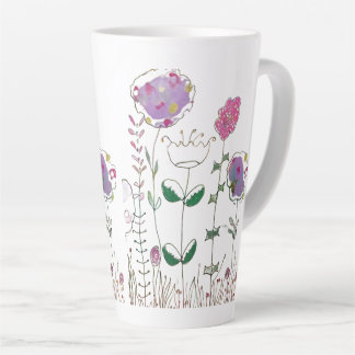 Mixed Media Floral Milchtasse