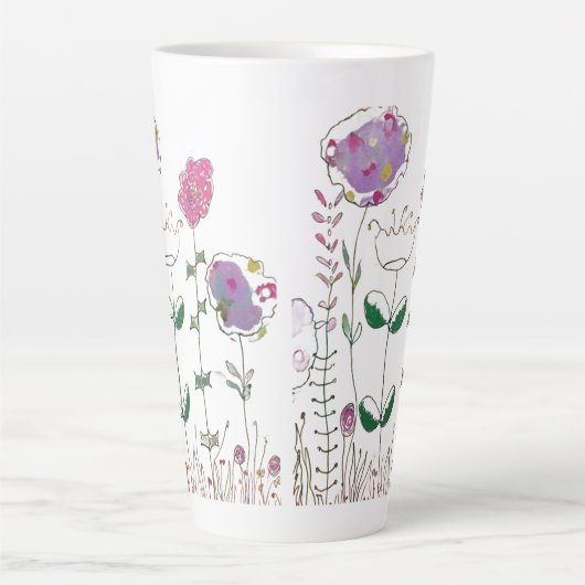 Mixed Media Floral  Milchtasse (Vorderseite)