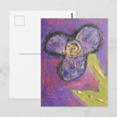 Mixed Media Flower Postkarte (Vorne/Hinten)