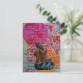 Mixed-Media-Friedenscollage Postkarte (Stehend Vorderseite)
