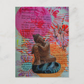 Mixed-Media-Friedenscollage Postkarte (Vorderseite)
