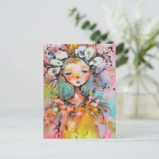 Mixed Media Gal Postkarte (Stehend Vorderseite)