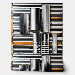 Mixed Media Grid Stripe No. 4 Tapete