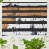 Mixed Media Grid Stripe Nr. 2 Geschirrtuch (Gefaltet)
