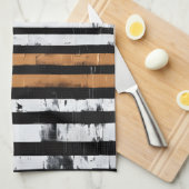 Mixed Media Grid Stripe Nr. 2 Geschirrtuch (Viertel Falte)
