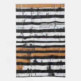 Mixed Media Grid Stripe Nr. 2 Geschirrtuch