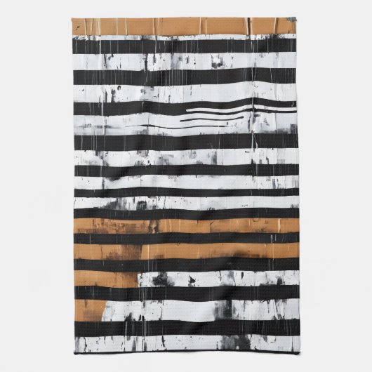 Mixed Media Grid Stripe Nr. 2 Geschirrtuch (Vertikal)
