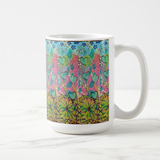 Mixed Media Hearts Kaffeetasse (Rechts)