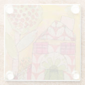 Mixed Media House Glasuntersetzer (Rückseite)