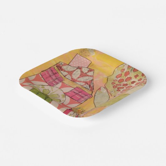 Mixed Media House Pappteller (Gewinkelt)