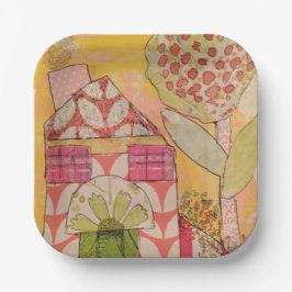 Mixed Media House Pappteller