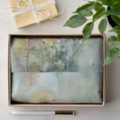 Mixed Media in charmanter türkisfarbener und Zitro Seidenpapier (Geschenk)