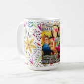 Mixed Media Inspirational Rosie the Riveter Kaffeetasse (Vorderseite Links)