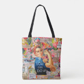 Mixed Media Inspirational Rosie the Riveter Tasche (Rückseite)