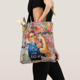 Mixed Media Inspirational Rosie the Riveter Tasche