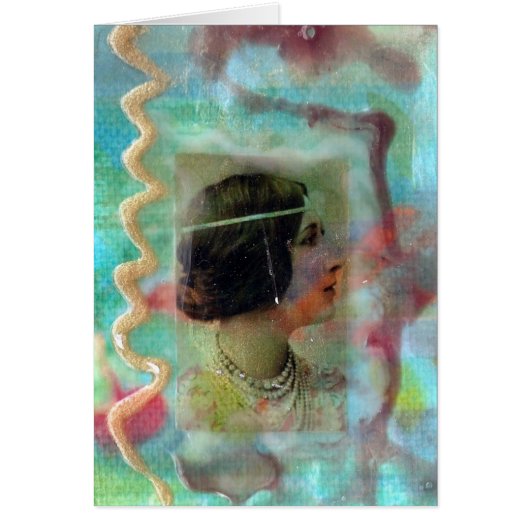 Mixed Media Lady Collage in Pastel Shades (Vorne)