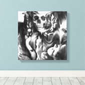 Mixed Media Leinwand Artwork von Sin and Smoke. (Insitu (Holzboden))