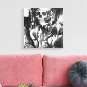 Mixed Media Leinwand Artwork von Sin and Smoke. (Insitu (Wohnzimmer))