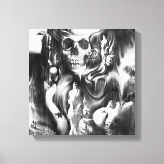 Mixed Media Leinwand Artwork von Sin and Smoke. (Vorderseite)