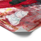 Mixed Media Liebe Butterfly Art Print Poster (Ecke)