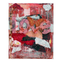 Mixed Media Liebe Butterfly Art Print