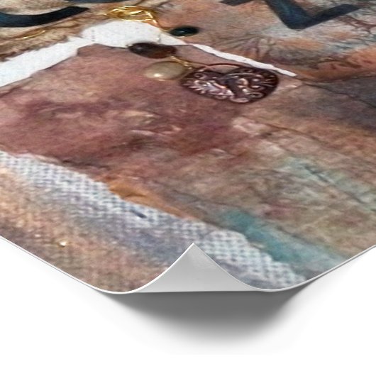 Mixed Media Life beginnt mit dem Ende des Komfort Poster (Ecke)