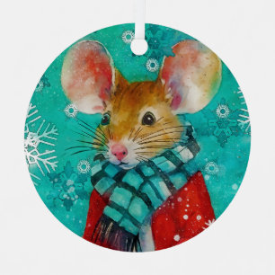 Mixed-Media-Maus-Druck-Ornament AP451B1 Ornament Aus Metall