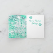 Mixed Media Mouse Print Christmas Card AP449B1 Karte (Innenseite)