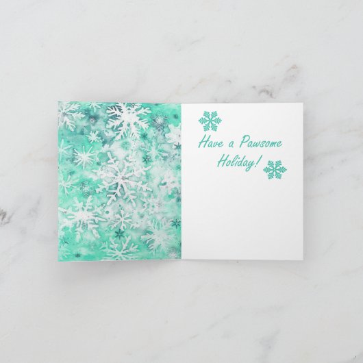 Mixed Media Mouse Print Christmas Card AP449B1 Karte (Innenseite)