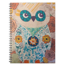 "Mixed Media Owl Journal for Owl Lover"