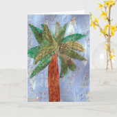 Mixed Media Palm Tree, Geburtstag Karte (Gelbe Blume)