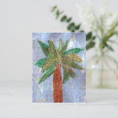 Mixed Media Palm Tree Postkarte (Stehend Vorderseite)