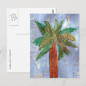 Mixed Media Palm Tree Postkarte (Vorne/Hinten)