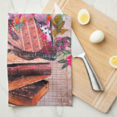 Mixed Media Paper Crow Raven Küchentuch (Viertel Falte)